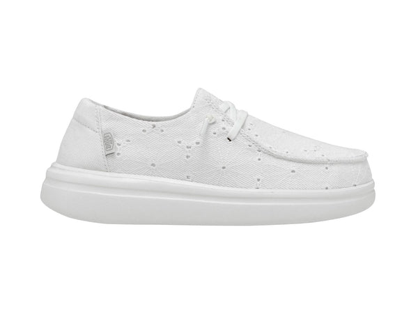 Hey Dude Donna Scarpe Estive Wendy Rise Eyelet Bianche 40075